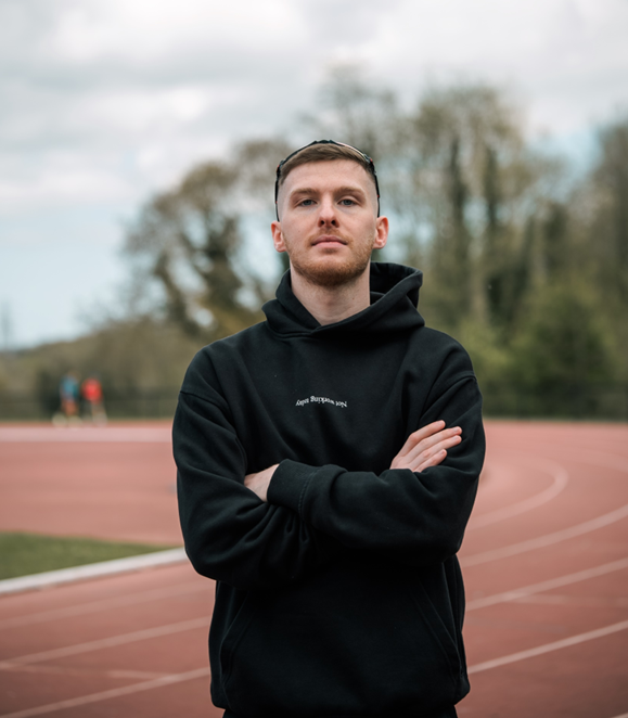 Piarais McShane at the running track